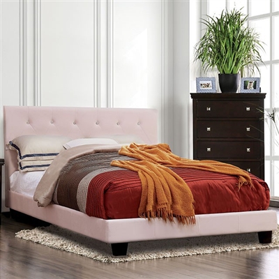 Velen Bed in Blush Pink Finish by Furniture of America - FOA-CM7949PK-B
