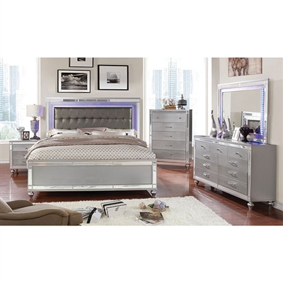 Brachium 6 Piece Bedroom Set by Furniture of America - FOA-CM7977SV
