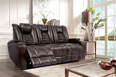 Abrielle Power Sofa in Dark Brown by Furniture of America - FOA-CM9902-SF