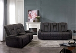 Amirah 2 Piece Sofa Set in Dark Gray by Furniture of America - FOA-CM9903