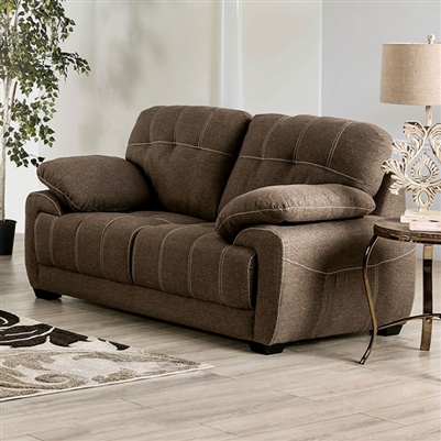 Canby Love Seat in Brown Finish by Furniture of America - FOA-EM6722BR-LV