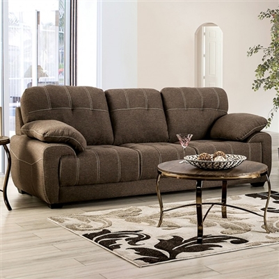 Canby Sofa in Brown Finish by Furniture of America - FOA-EM6722BR-SF