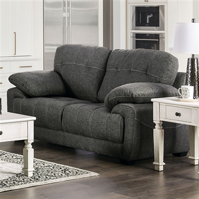 Canby Love Seat in Dark Gray Finish by Furniture of America - FOA-EM6722DG-LV