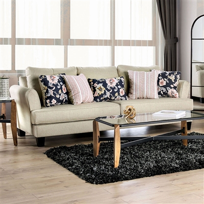 Denbigh Sofa in Beige by Furniture of America - FOA-SM1281-SF
