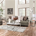 Debora Sofa in Gray Finish by Furniture of America - FOA-SM1298-SF