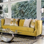 Tegan Sofa in Royal Yellow by Furniture of America - FOA-SM2216-SF