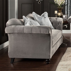 Antoinette Love Seat in Dolphin Gray by Furniture of America - FOA-SM2225-LV