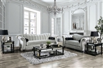 Marvin 2 Piece Sofa Set in Pewter by Furniture of America - FOA-SM2227