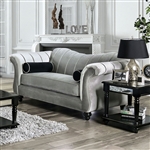 Marvin Love Seat in Pewter by Furniture of America - FOA-SM2227-LV