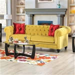 Eliza Sofa in Royal Yellow/Red Finish by Furniture of America - FOA-SM2284-SF