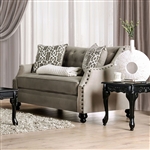Ezrin Love Seat in Light Brown by Furniture of America - FOA-SM2668-LV