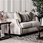 Cornelia Love Seat in Beige by Furniture of America - FOA-SM3072-LV