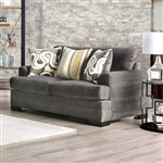 Taliyah Love Seat in Gray/Brown/Yellow Finish by Furniture of America - FOA-SM3080-LV