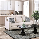 Alton Sofa in Cream Finish by Furniture of America - FOA-SM4049-SF
