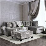 Bonaventura Sectional Sofa in Gray by Furniture of America - FOA-SM5143GY