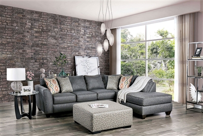 Earl Sectional Sofa in Gray by Furniture of America - FOA-SM5152