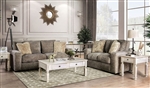 Crane 2 Piece Sofa Set in Brown by Furniture of America - FOA-SM5154