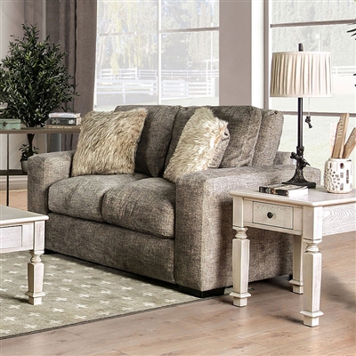 Crane Love Seat in Brown by Furniture of America - FOA-SM5154-LV