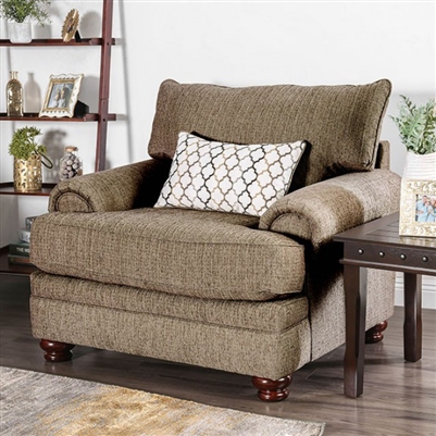 Augustina Chair in Light Brown by Furniture of America - FOA-SM5164-CH