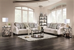 Bromley 2 Piece Sofa Set in Cream Finish by Furniture of America - FOA-SM5244