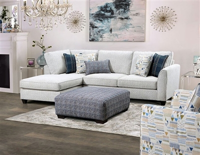 Chepstow Sectional Sofa in Cream by Furniture of America - FOA-SM5402