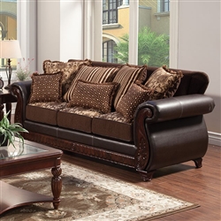 Franklin Sofa in Dark Brown by Furniture of America - FOA-SM6106N-SF
