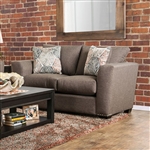 Bensen Love Seat in Brown by Furniture of America - FOA-SM6151-LV