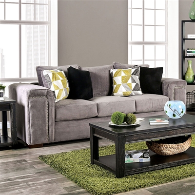 Bradford Sofa in Warm Gray by Furniture of America - FOA-SM6154-SF