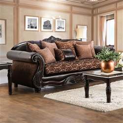 Elpis Sofa in Brown by Furniture of America - FOA-SM6404-SF