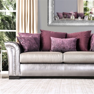 Benigno Sofa in Purple by Furniture of America - FOA-SM6412-SF