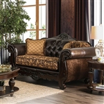 Quirino Love Seat in Tan by Furniture of America - FOA-SM6417-LV