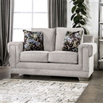 Atherstone Love Seat in Light Gray by Furniture of America - FOA-SM6436-LV