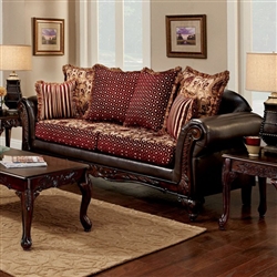 Ellis Sofa in Brown by Furniture of America - FOA-SM7507-SF