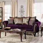 Casilda Sofa in Purple Finish by Furniture of America - FOA-SM7743-SF