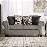 Delgada Love Seat in Graphite by Furniture of America - FOA-SM7750-LV