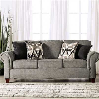Delgada Sofa in Graphite by Furniture of America - FOA-SM7750-SF