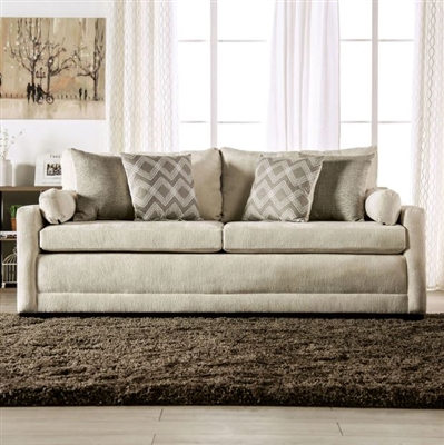 Burgess Sofa in Beige by Furniture of America - FOA-SM7753-SF