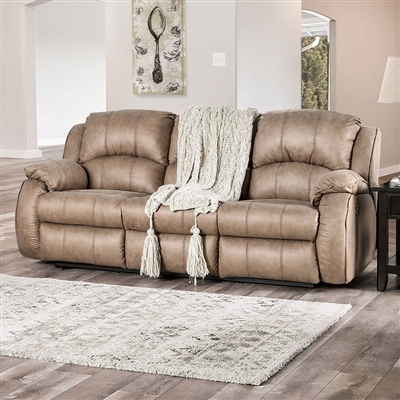 Elton Power Sofa in Tan by Furniture of America - FOA-SM7802-SF