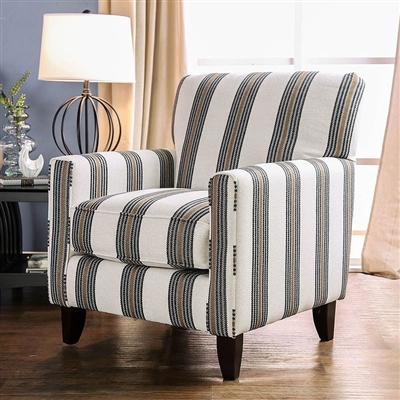 Bernadette Stripe Chair in Ivory/Pattern by Furniture of America - FOA-SM8200-CH-ST