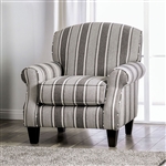 Ames Stripe Chair in Charcoal by Furniture of America - FOA-SM8250-CH-ST