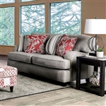 Ames Love Seat in Charcoal by Furniture of America - FOA-SM8250-LV