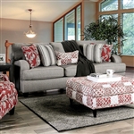 Ames Sofa in Charcoal by Furniture of America - FOA-SM8250-SF