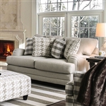 Christine Love Seat in Light Gray by Furniture of America - FOA-SM8280-LV
