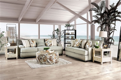 Begley 2 Piece Sofa Set in Mocha by Furniture of America - FOA-SM8300