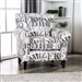 Verne Letter Chair in Gray/Ivory by Furniture of America - FOA-SM8330-CH-LT