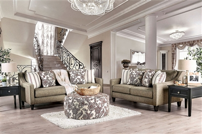 Fillmore 2 Piece Sofa Set in Warm Gray by Furniture of America - FOA-SM8350