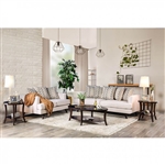 Blaenavon 2 Piece Sofa Set in Beige by Furniture of America - FOA-SM8827