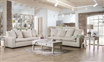 Acamar 2 Piece Sofa Set in Cream by Furniture of America - FOA-SM9103