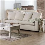 Acamar Love Seat in Cream by Furniture of America - FOA-SM9103-LV