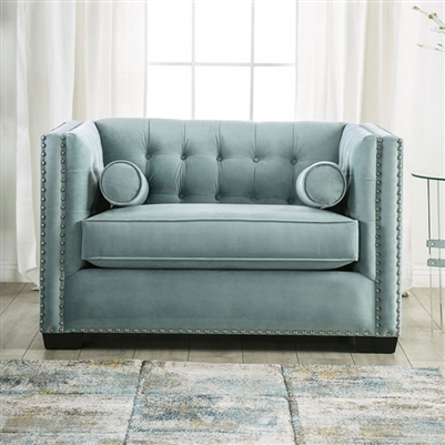 Elliot Chair in Pale Teal by Furniture of America - FOA-SM9117-CH